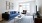 a living room with a blue couch