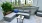 a couch and a table outside